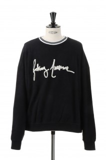 PILLED CURSIVE CREWNECK/BLACK