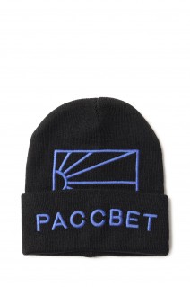 MEN BIG LOGO BEANIE KNIT/BLACK(PACC11K007)