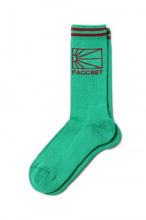 MEN LOGO SOCKS KNIT/GREEN(PACC11K018)