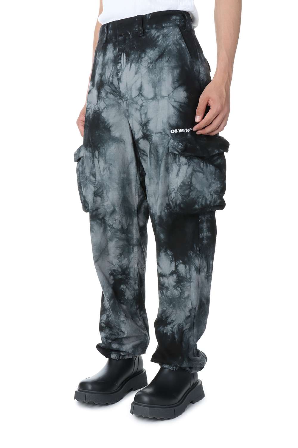 Off White - tie-dyed cargo pantsパンツ - ワークパンツ/カーゴパンツ