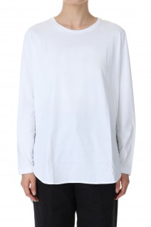 SUVIN 60/2 LONGSLEEVE ROUND-HEM T-SHIRT -White (KKAGNW0802)