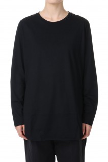 SUVIN 60/2 LONGSLEEVE ROUND-HEM T-SHIRT -Black (KKAGNW0802)