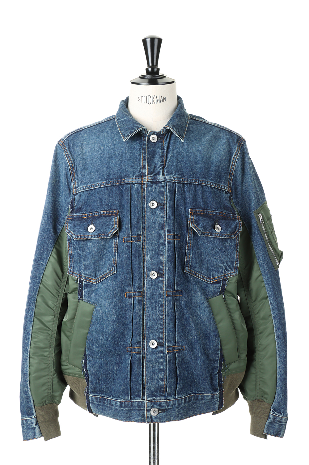 sacai scm-022 Denim x MA-1 Jacket - Gジャン/デニムジャケット