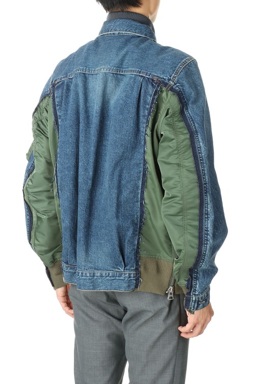 Denim x MA-1 Jacket(SCM-022)-BLUE401-* | セレクトショップ 