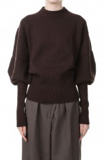 7G BALLOON SLEEVE PULLOVER -BROWN(22WKN-#506L)