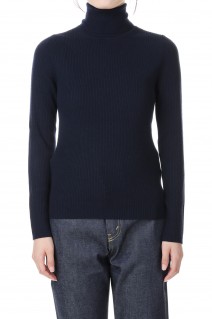 14G merino wool rib turtleneck-NAVY(SL2W-009)