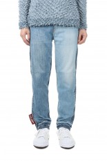 QUARTER DENIM UPCYCLE STRAIGHT PANTS-INDIGO-(22AW29PT201)