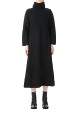 5G single ridge knitting  merinowool boucle turtleneck  one piece(SL7W-266)