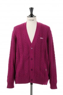 Abc. 123. Cableknit Cardigan / Rhodolite Purple（ABC123CBLC100）