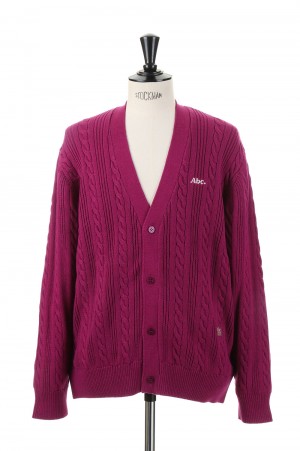 Abc. 123. Cableknit Cardigan / Rhodolite Purple（ABC123CBLC100）