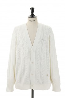 Abc. 123. Cableknit Cardigan / Selenite White（ABC123CBLC100）