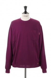 Abc. 123. Long Sleeve Pocket Tee / Rhodolite Purple（ABC123LST100）