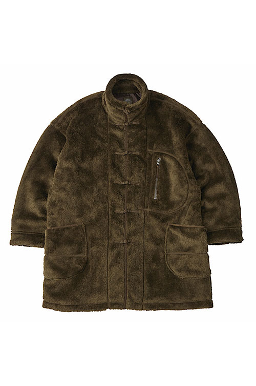 HIGH LOFT FLEECE CHINESE COAT (POLARTEC) - OLIVE (PC-022-2007