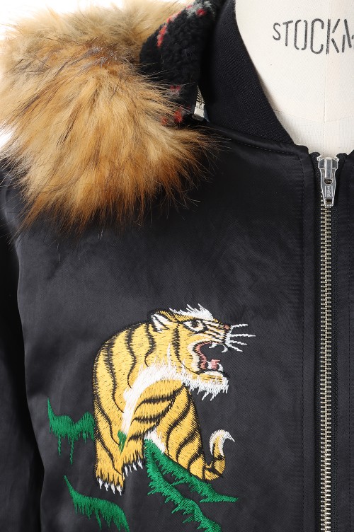 ブラウン×ピンク DAIRIKU KOREAN Jacket with Fur Hoodie M | www