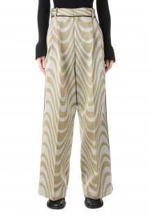 Piping Jacquard Pants (12220702)