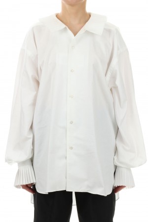 PLEATS COLLAR OXFORD SHIRT -White (22AW-5H)