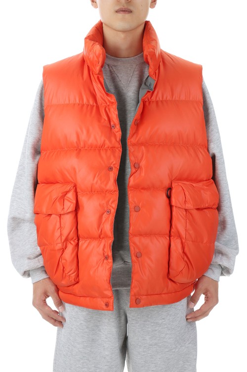 TECH BACK PACKER DOWN VEST - ORANGE (BW-24022W) |  セレクトショップ｜DeepInsideinc.com Store