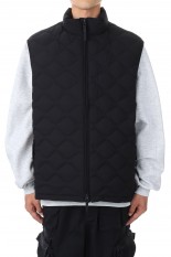 TECH QUILT STAND COLLAR LINER VEST - BLACK (BJ-24022W)