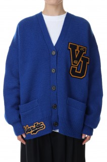 VAN Letterd Cardigan -Blue (I22AW-K8)