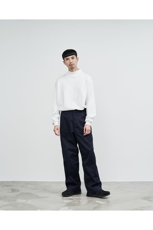 Suvin Chino Tuck Tapered Pants - NAVY (GM223-40145B) | セレクト