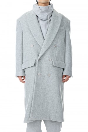 DOUBLE-BREASTED COAT(GRY/WO C41 AW22)