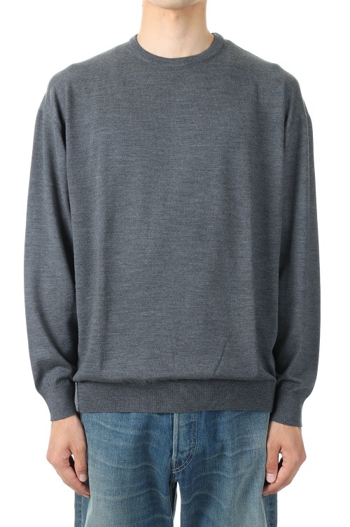 High Gauge Crew Neck Knit - C.GRAY (GU223-80118B) | セレクト