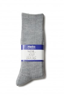 WOOL RIB SOX-GRAY(18AMSIT54)
