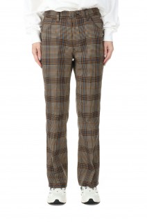 PLAID PANTS/BROWN(22AMSPA03)