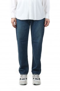 Indigo Svin Cotton 13.5oz Tapered Denim - Dark Blue Damage (NPTM-2TP-PIDBL-D)