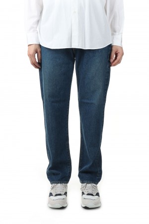 Indigo Svin Cotton 13.5oz Tapered Denim - Dark Blue Damage (NPTM-2TP-PIDBL-D)