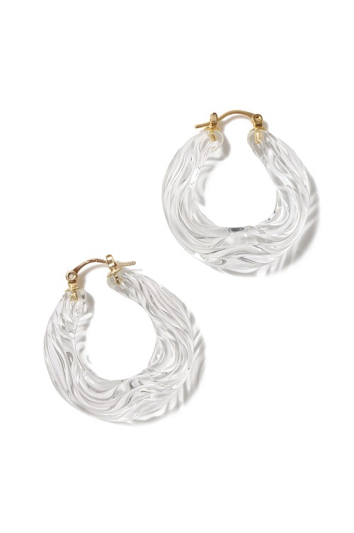Mame Kurogouchi Glass Round Earrings