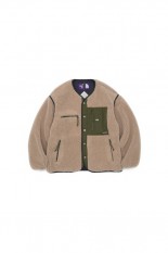 Wool Boa Fleece Field Jacket - Beige 