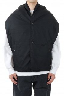 Lightweight Twill Mountain Down Cape - Black (NN8256N)