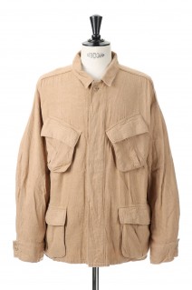 Cotton Silk Fatigue Jacket (US2252)-002/BEIGE-