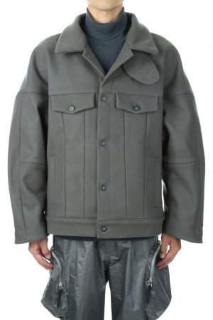 ORIGINAL MELTON 3D THIRD MODEL JACKET(aw-22-3ROJ)-GRAY-