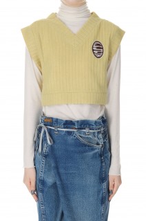 Crop Knit Vest -YELLOW (212A)