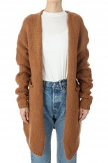 Fine Lamb &amp; Cashmere Bulky Knit Cardigan-CAMEL(18RKNTOP-04KAT)