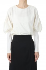 Square sleeve tops-WHITE(460FAU80-0120)