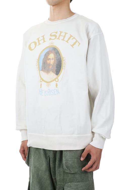 CREW SWEAT OH SHIT / WHITE（SM-A22-0000-014） | セレクトショップ