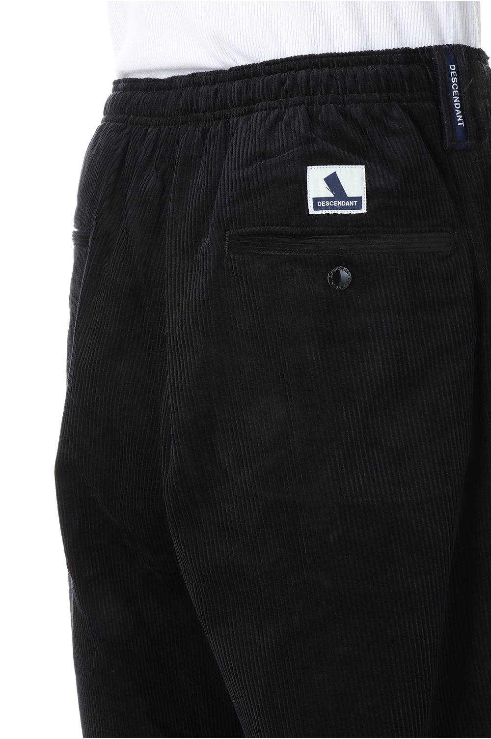 SHORE CORDUROY BEACH TROUSERS - BLACK (222WVDS-PTM02) | セレクト