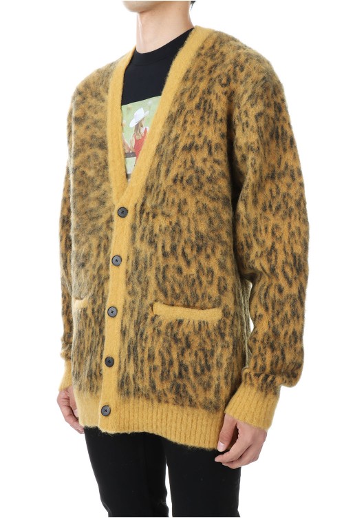 Kid Mohair Leopard Knit Long Cardigan / YPT (2210-6001) | セレクト ...