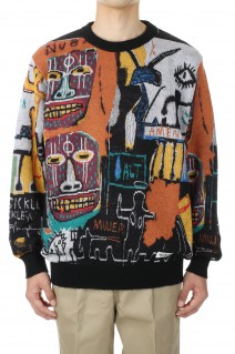 JEAN-MICHEL BASQUIAT / CREW NECK SWEATER ( TYPE-2 ) (BASQUIAT-WM-KN02)