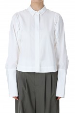 Gathered sleeve shirt -White (SB0603-AW22)