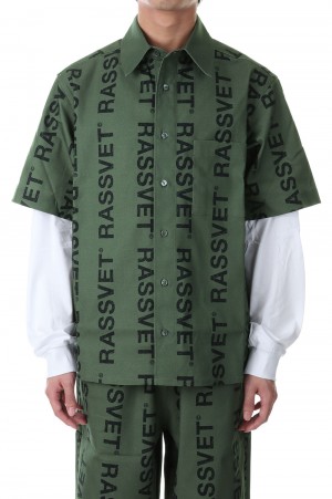 DESERT HYBRID SHIRT WOVEN KNIT / GREEN
