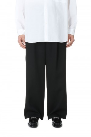 Scale Off Wool Wide Chef Pants - BLACK (GM231-40172B) | セレクト