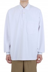 TECH POLO SHIRTS L/S - WHITE (BE-31023)