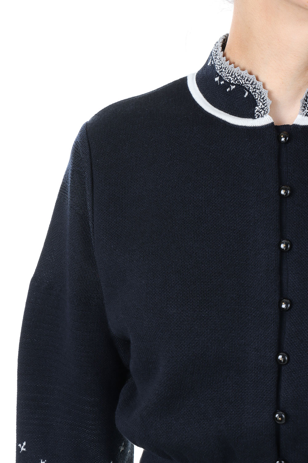 格安SALEスタート】 Mame Crane Pattern Jacquard Knitted Top