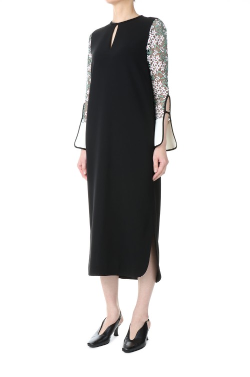 mame kurogouchi/Floral Lace Sleeve Dress