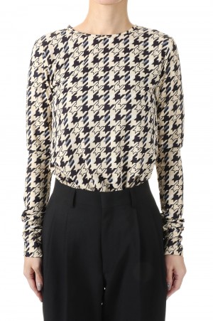 Hound Tooth Tops - BEIGE (21222415303)