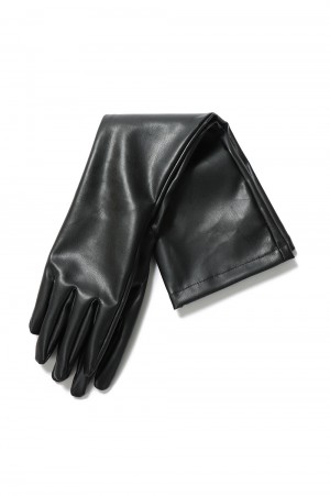 Vegan Leather Long Gloves (21222665508)